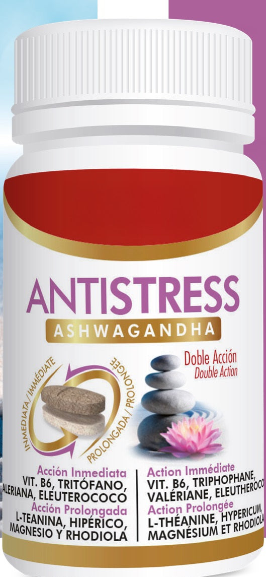 Ashwagandha Antistress Doble Acción – 30 Comp. Bicapa 900 mg | Efecto Rápido + Prolongado