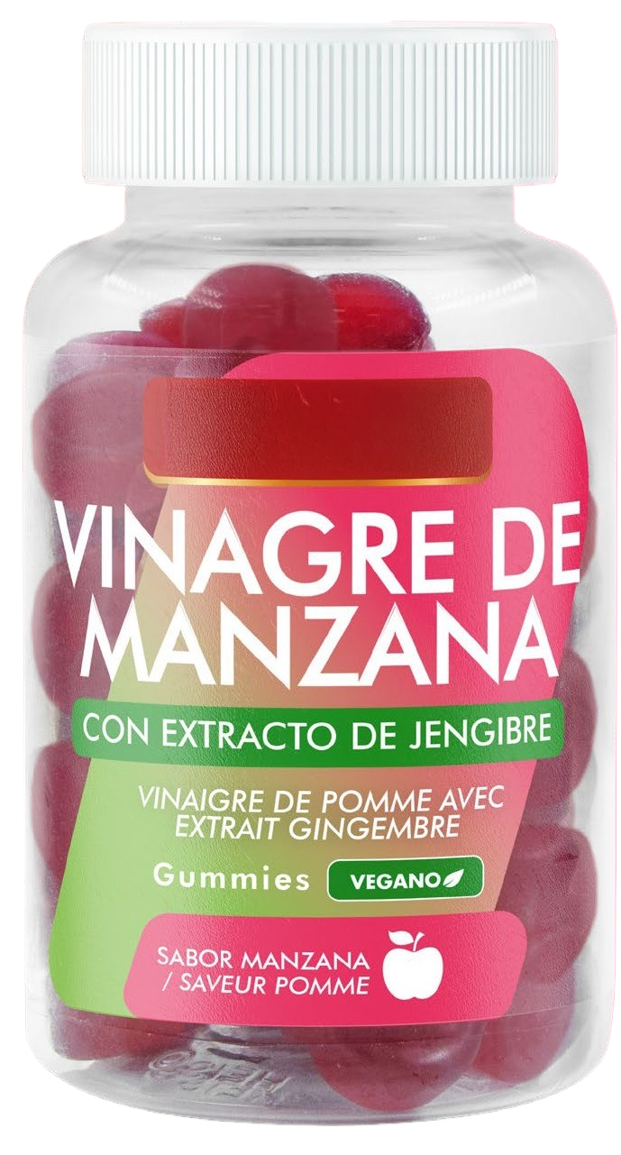 Gomitas Vinagre de Manzana & Jengibre – 60 Gummies Veganas 3 g | Apoyo Digestivo y Metabolismo