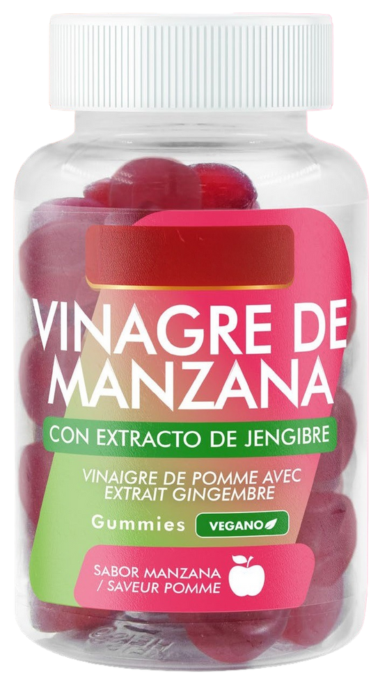 Gomitas Vinagre de Manzana & Jengibre – 60 Gummies Veganas 3 g | Apoyo Digestivo y Metabolismo
